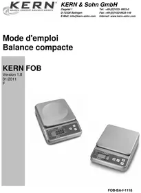 Notice Kern FOB 1.5K0.5 Pèse-lettres