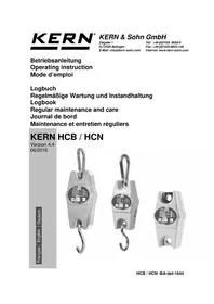 Notice Kern HCB 200K100 Waagen