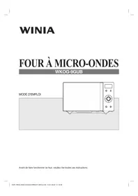 Notice WINIA WKOG9GUB Four à micro-ondes
