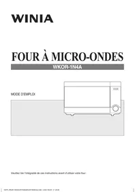 Notice WINIA WKOR1N4A Four à micro-ondes