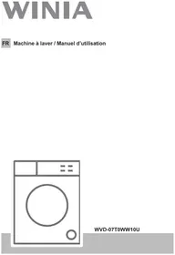 Notice WINIA WVD07T0WW10U Machine à laver