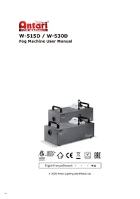 Notice Antari W530D Machine à effet