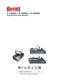 Notice Antari Z1500 MK2 Machine à effet