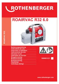 Notice ROTHENBERGER ROAIRVAC R32 6.0 Máquinas de embalagem a vácuo