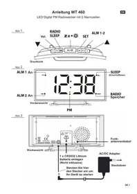 Notice TECHNOLINE WT 460 Radio-réveil