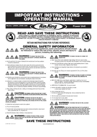 Notice Air King LE600 Basket