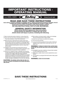 Notice Air King AK863L Ventilateur