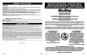 Notice Air King 9723 Ventilateur