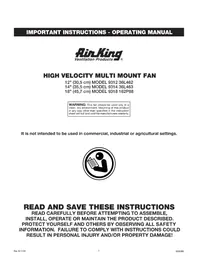 Notice Air King 9314 Ventilateur