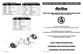 Notice Air King 9525 Ventilateur