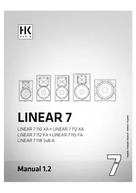 Notice HK AUDIO LINEAR 7 110 XA Haut-parleur