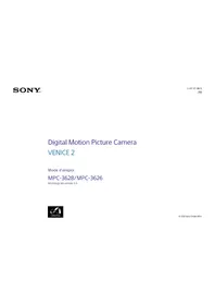 Notice SONY VENICE 2 Appareil photo
