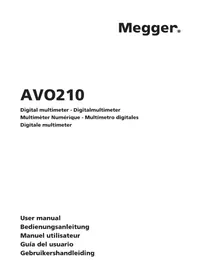 Notice Megger AVO210 Multimètre