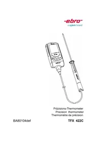 Notice Ebro TFX 422C Thermomètre