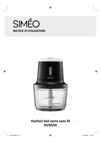 Notice SIMEO HVN550 Hacheuse mécanique