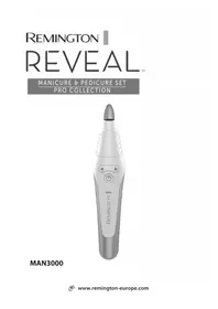 Notice REMINGTON MANICURE & SET PRO COLLECTION MAN3000 Manikür ve pedikür seti