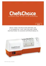 Notice Chef's Choice DIAMOND HONE ULTRA D203 Sharpener