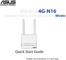 Notice ASUS 4GN16 Brezžični usmerjevalnik