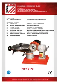 Notice Holzmann MTY870 Ponceuse