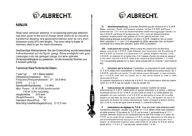 Notice ALBRECHT NINJA AIRBAND Talkie-walkie