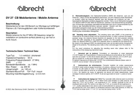 Notice ALBRECHT DV 27 Talkie-walkie