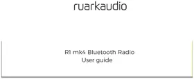 Notice Ruark Audio R1 MK4 Radio