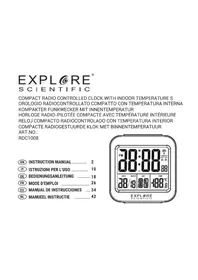 Notice Explore Scientific RDC 1008 Radio-réveil