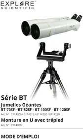 Notice Explore Scientific BT100SF Jumelles