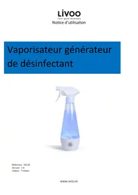 Notice LIVOO SA110 Vaporisateur électrique