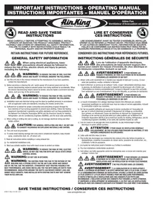 Notice Air King MFAS Ventilateur