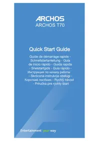 Notice ARCHOS T70 Tablette graphique