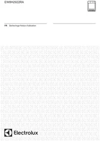 Notice ELECTROLUX EW8H2922RA Sèche-linge