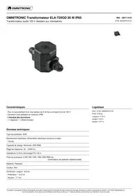 Notice Omnitronic ELAT20OD Transformateur électrique