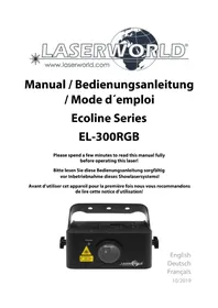 Notice Laserworld EL300RGB Projecteur laser