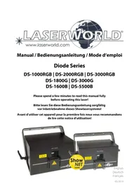 Notice Laserworld DS1000RGB MK3 Lampe