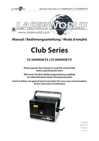 Notice Laserworld CS4000RGB FX Pointeur laser