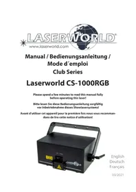 Notice Laserworld CS1000RGB MK3 Lampe