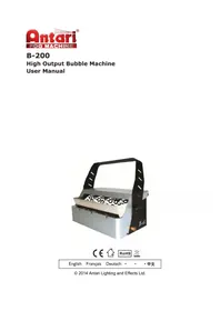 Notice Antari B200 Machine à effet
