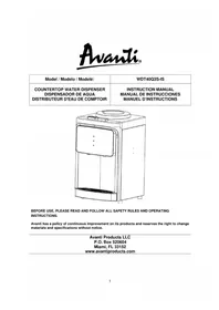 Notice Avanti WDT40Q3SIS Distributeur d'eau