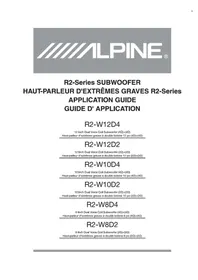 Notice ALPINE R2SB10V Caisson de basses