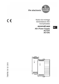 Notice IFM AC1244 Alimentation électrique