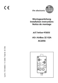 Notice IFM AC2056 Équipement électronique industriel