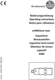 Notice IFM KN0006 Level sensor
