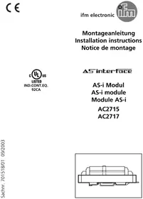 Notice IFM AC2715 Elektronisches modul