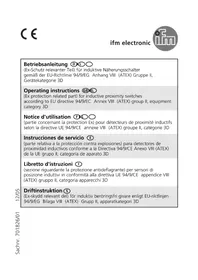 Notice IFM IE500A Capteur de proximité inductif