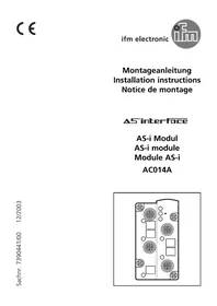 Notice IFM AC014A Elektronisches modul