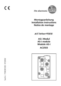Notice IFM AC2503 Smart Home
