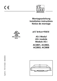 Notice IFM AC2801 Elektronisches modul