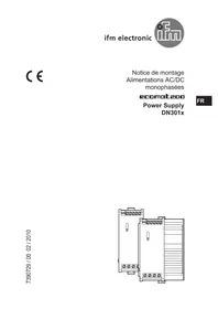 Notice IFM DN3012 Alimentation électrique