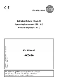 Notice IFM AC046A Industrielle Automatisierung